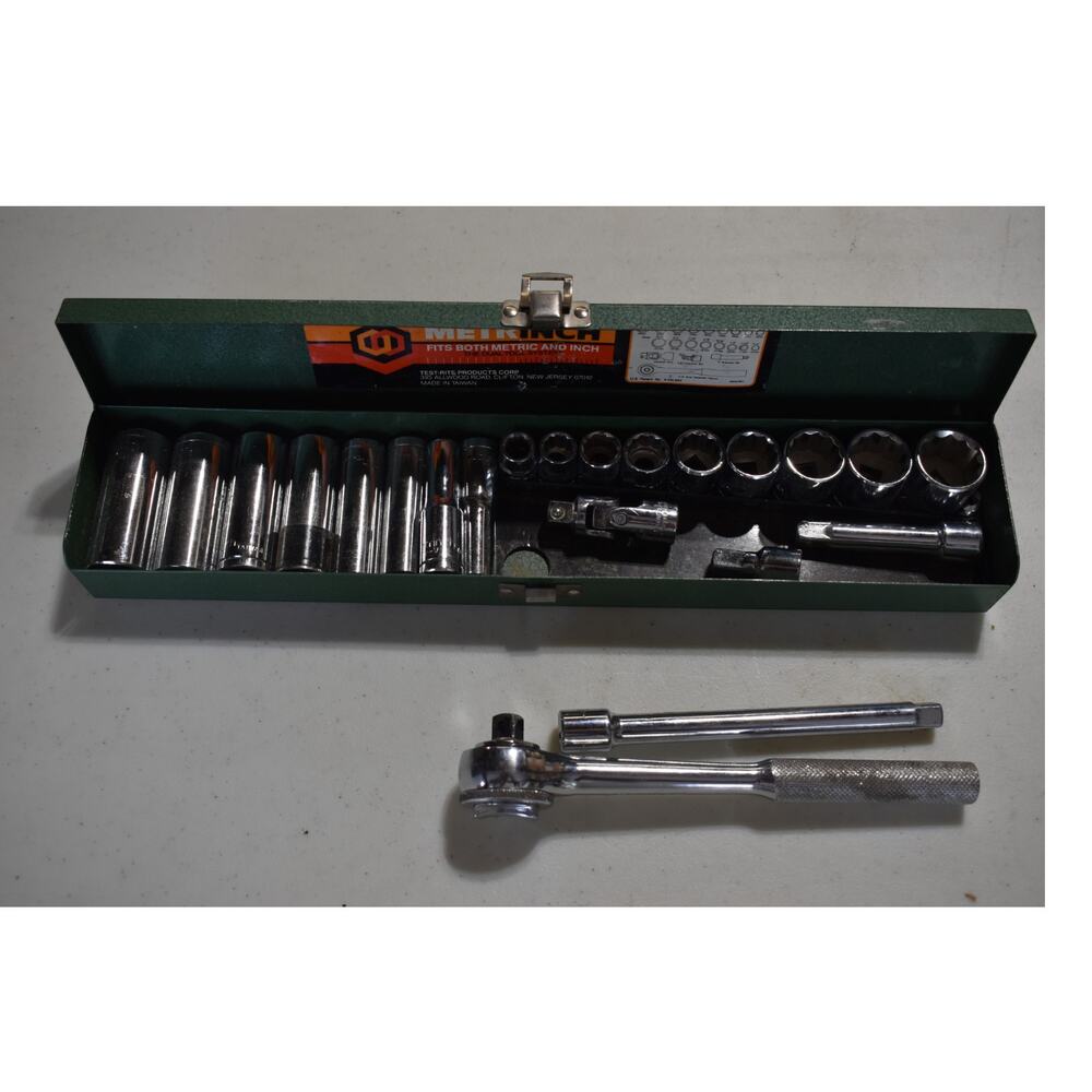 Vintage Metrinch 3/8 Socket Set